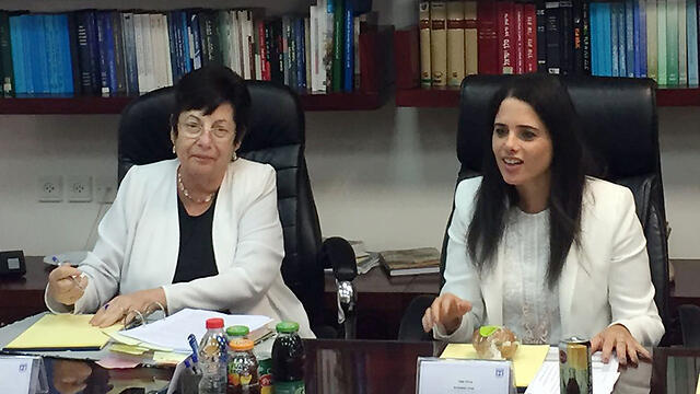 Naor (L) clashed with Justice Minister Shaked recently over the judiciary's participating in a ceremony commemorating West Bank settlement