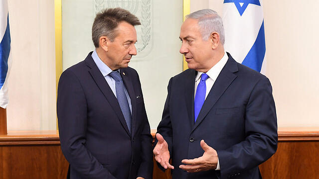 Maurer and Netanyahu meet in Jerusalem (Photo: Koby Gideon, GPO) (צילום: קובי גדעון, לע"מ) Maurer and Netanyahu meet in Jerusalem (Photo: Koby Gideon, GPO)