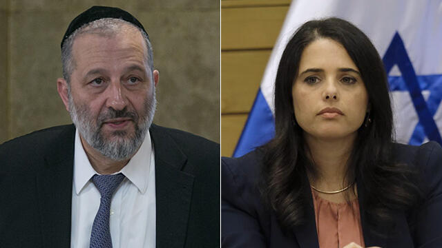 Ayelet Shaked and Aryeh Deri (Photo: Yoav Dudkevitch and Ohad Zwigenberg)