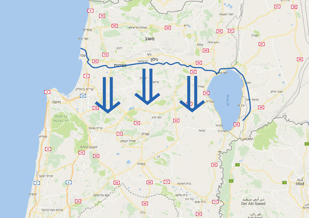 The area used in the drill