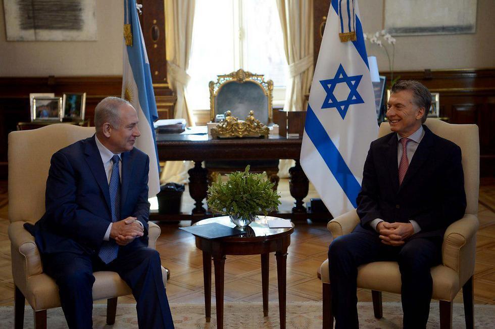 Netanyahu meets with Argentine President Mauricio Macri (Photo: Avi Ohayon, GPO) (צילום: אבי אוחיון לע"מ) Netanyahu meets with Argentine President Mauricio Macri (Photo: Avi Ohayon, GPO)