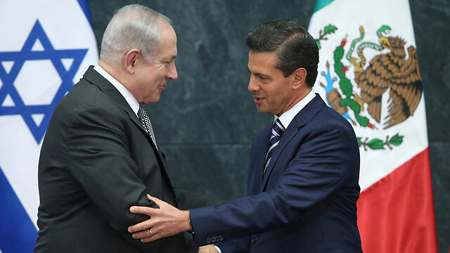Netanyahu meets with Mexican President Enrique Peña Nieto