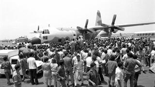 Reception for hostages freed in Operation Entebbe 