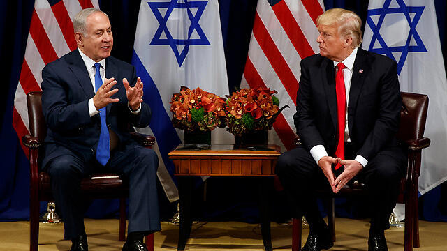 PM Netanyahu (L) and President Trump spoke often before the latter's speech (צילום: AP) PM Netanyahu (L) and President Trump spoke often before the latter's speech