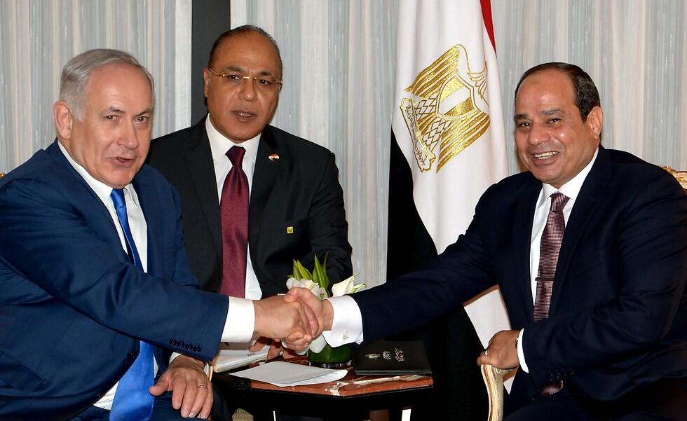 Egyptian President Abdel Fattah el-Sisi with Prime Minister Netanyahu at their first meeting in 2017 (Photo: GPO) Egyptian President Abdel Fattah el-Sisi with Prime Minister Netanyahu at their first meeting in 2017