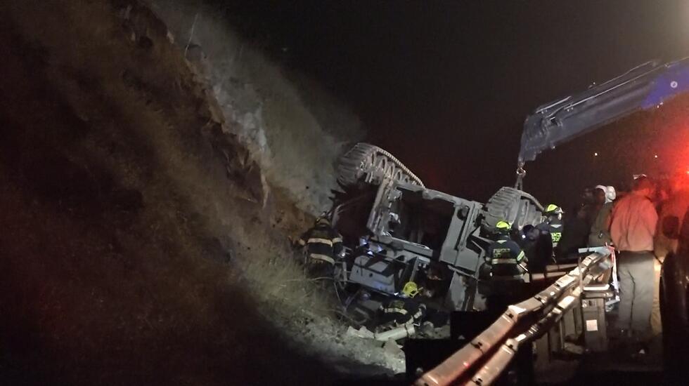 На Голанских высотах перевернулась самодвижущаяся артиллерийская установка. Фото: Авияху Шапира