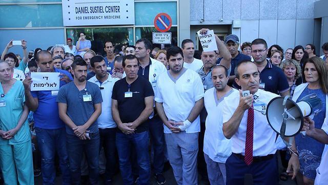 Doctors protesting violence visited on them by patients