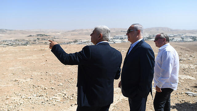 Netanyahu in Ma'ale Adumim (Photo: Kobi Gideon/GPO)