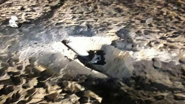 The rocket located in the Eshkol Regional Council (צילום: דוברות מועצה אזורית אשכול) The rocket located in the Eshkol Regional Council