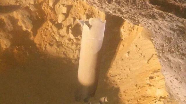 Ракета с Синая в Эшколе (צילום: דוברות מועצה אזורית אשכול) Ракета с Синая в Эшколе