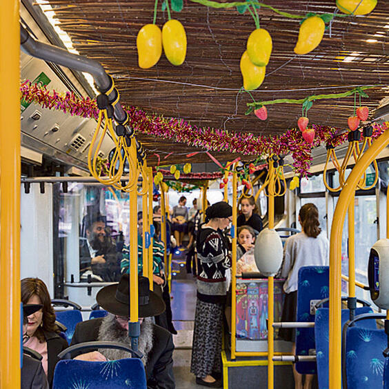 The festive Sukkot bus