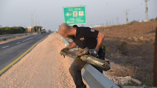 One of the rockets landing in the Golan Heights Saturday was recovered