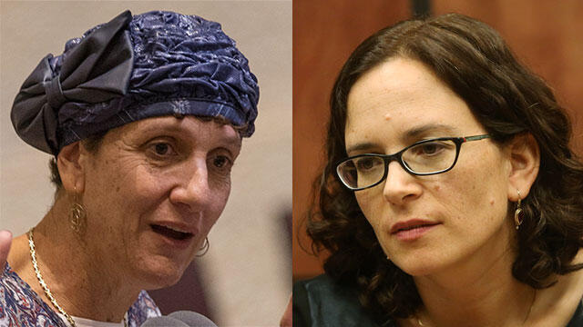 Bayit Yehudi's Mualem (L) and Kulanu's Rachel Azaria wished to get back to business as usual