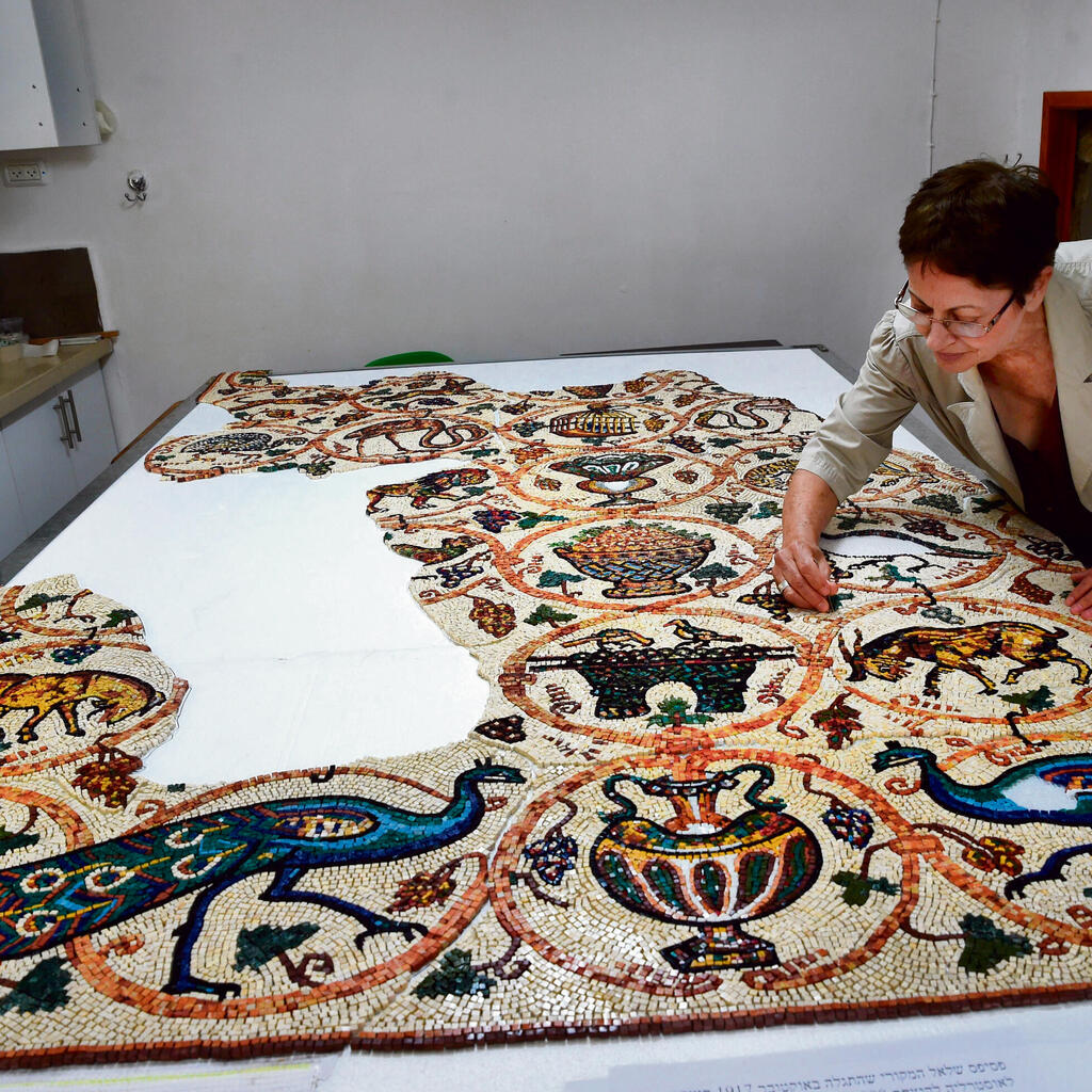 Artist Yardena Visoker presided over a project recreation a mosaic removed from Israel by ANZAC troopsnullnull Artist Yardena Visoker presided over a project recreation a mosaic removed from Israel by ANZAC troops