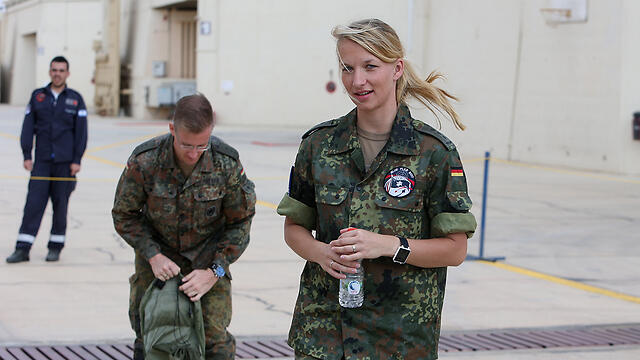 German officer during exercise