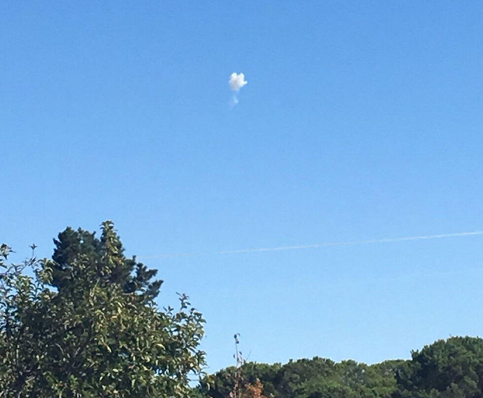 Smoke seen from Saturday's interception