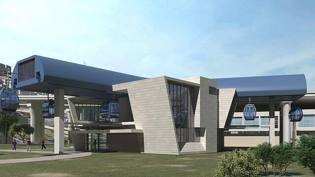 Так будет выглядеть станция "Чек-Пост" - проектная иллюстрация фирмы "Яфе Ноф"