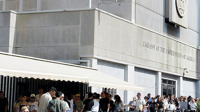 The American embassy in Tel Aviv