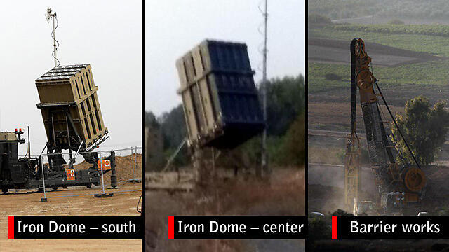 Iron Dome batteries have been rolled out while work on the underground barrier recommenced