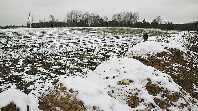 Human remains removed and dumped in mounds