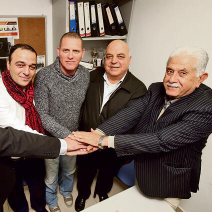 L to R: Abdel Latif, Nechushtan, Dr. Afu Agbaria and Kamel Agbarianullnull L to R: Abdel Latif, Nechushtan, Dr. Afu Agbaria and Kamel Agbaria