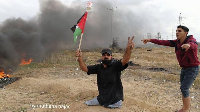 Ibrahim Abu Thuraya during the clashes