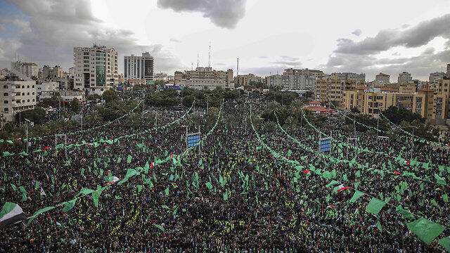 Hamas rally in Gaza (צילום: MCT) Hamas rally in Gaza