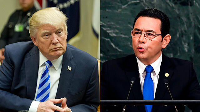 US President Donald Trump and Guatemalan President Jimmy Morales