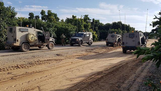 Area where mortar shells fell in early January