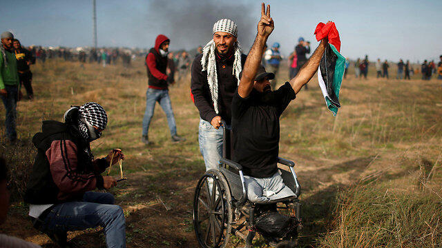 Ibrahim Abu Thuraya during the clashes on Friday