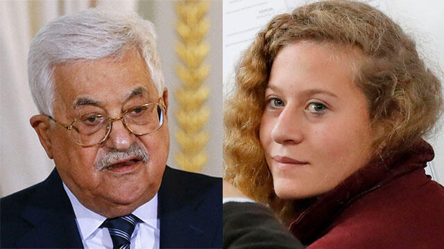 Ahed Tamimi and Palestinian President Mahmoud Abbas
