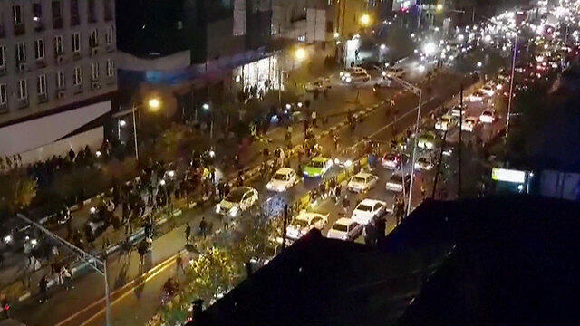 Monday's protest in Tehran
