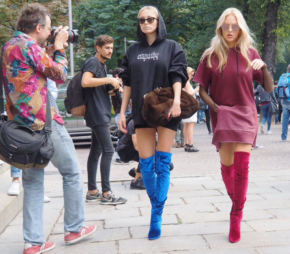 Гостьи Недели моды в Милане. Фото: Luchino Shutterstock