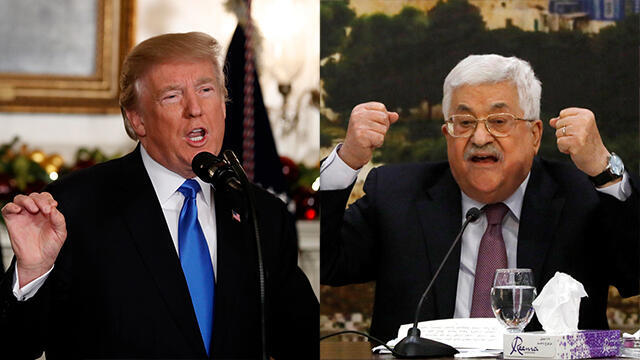US President Trump; Palestinian President Abbas