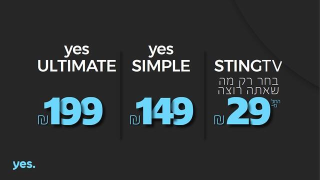 Цены на Sting TV начинались с 29 шекелей (צילום: יחסי ציבור yes) Цены на Sting TV начинались с 29 шекелей