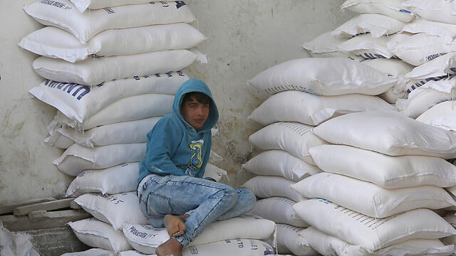 Продовольственный склад UNRWA в Газе. Фото: AP