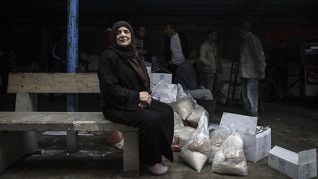 UNRWA food distribution center in Gaza