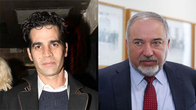 Aviv Geffen (L) defended his father from Defense Minister Lieberman's call for a boycott (צילום: AFP, ענת מוסברג) Aviv Geffen (L) defended his father from Defense Minister Lieberman's call for a boycott