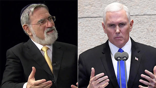 Rabbi Lord Jonathan Sacks helped write portions of VP Pence's speech in the Knesset (צילום: Matty Stern/U.S. Embassy Tel Aviv) Rabbi Lord Jonathan Sacks helped write portions of VP Pence's speech in the Knesset