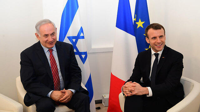 PM Netanyahu and Emmanuel Macron