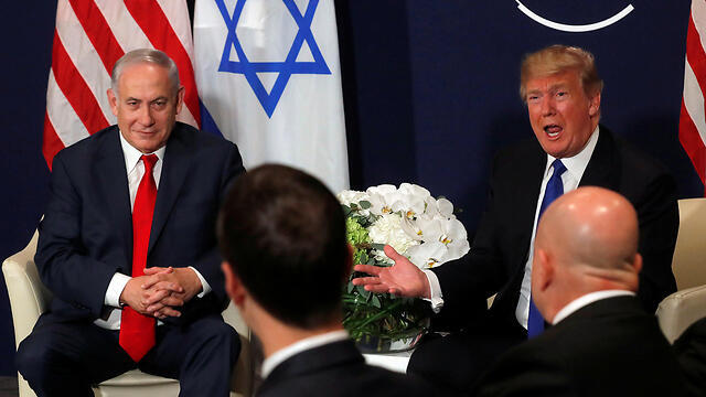 Netanyahu with Trump at the World Economic Forum in Davos, Switzerland