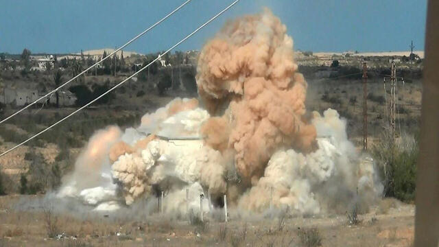 The Egyptian army attacking IS positions in Sinainullnull The Egyptian army attacking IS positions in Sinai