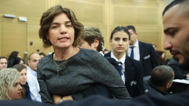 MK Zandberg said the Likud party was 'friends with Nazis' as she was being removed from the hall