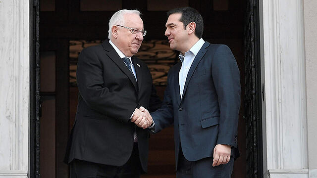 President Rivlin meets Greek PM Alexis Tsipras