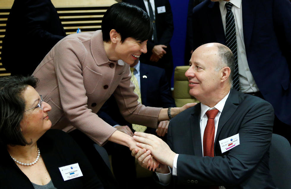 Israeli Regional Cooperation Minister Tzachi Hanegbi attends meeting