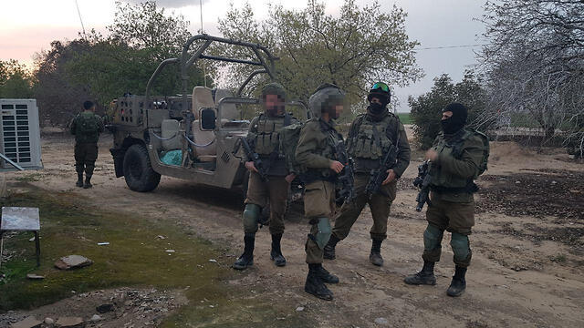 IDF forces near the site of the explosion