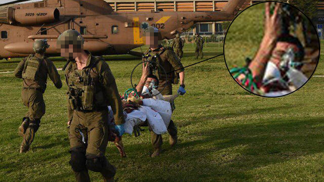 One of the soldiers wounded en route to Soroka Hospital