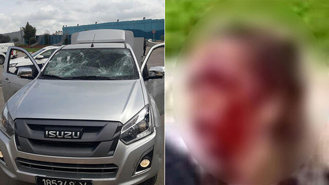 The female soldier and her vehicle