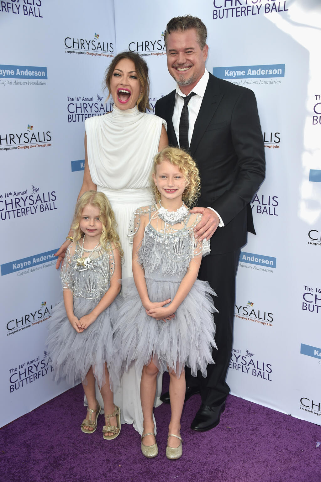 Eric Dane with Rebecca Gayheart and their daughters 