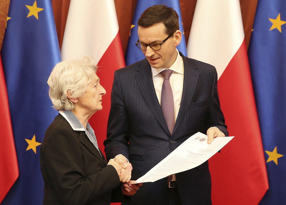 Stupnicka-Bando with Polish Prime Minister Mateusz Morawiecki (Photo: AP) Stupnicka-Bando with Polish Prime Minister Mateusz Morawiecki